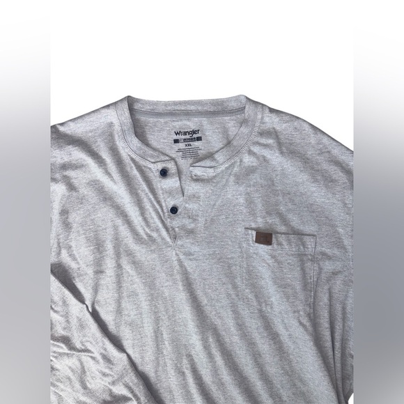 Wrangler Riggs Workwear Men's Solid Long Sleeve Henley Shirt - Picture 2 of 12